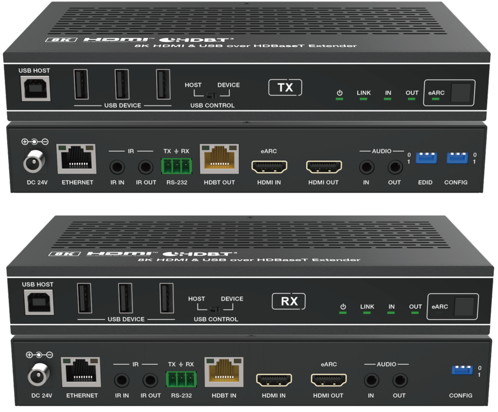 2023new 8k hdmi & usb over hdbaset3.0 extender up to 90m/295ft hdmi 2.1