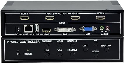 hot sell lcd videowall controller 2x2 4k60hz input 4k30hz output with audio,usb,vga,dvi