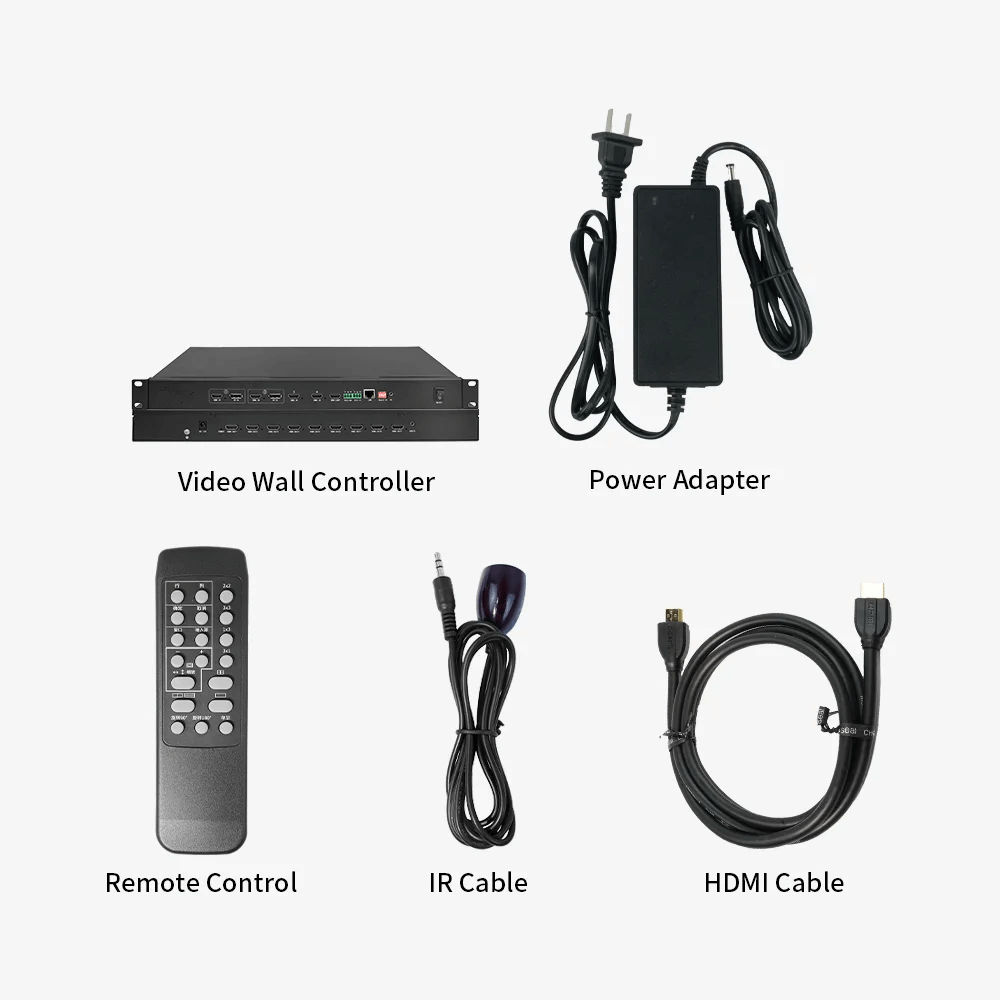 videowallcontroller 3x3 3x4 3x5 3x6 input and output rotation 4k lcd led