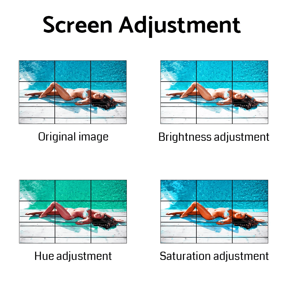 videowallcontroller 3x3 3x4 3x5 3x6 input and output rotation 4k lcd led
