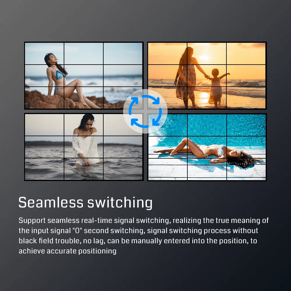 videowallcontroller 3x3 3x4 3x5 3x6 input and output rotation 4k lcd led