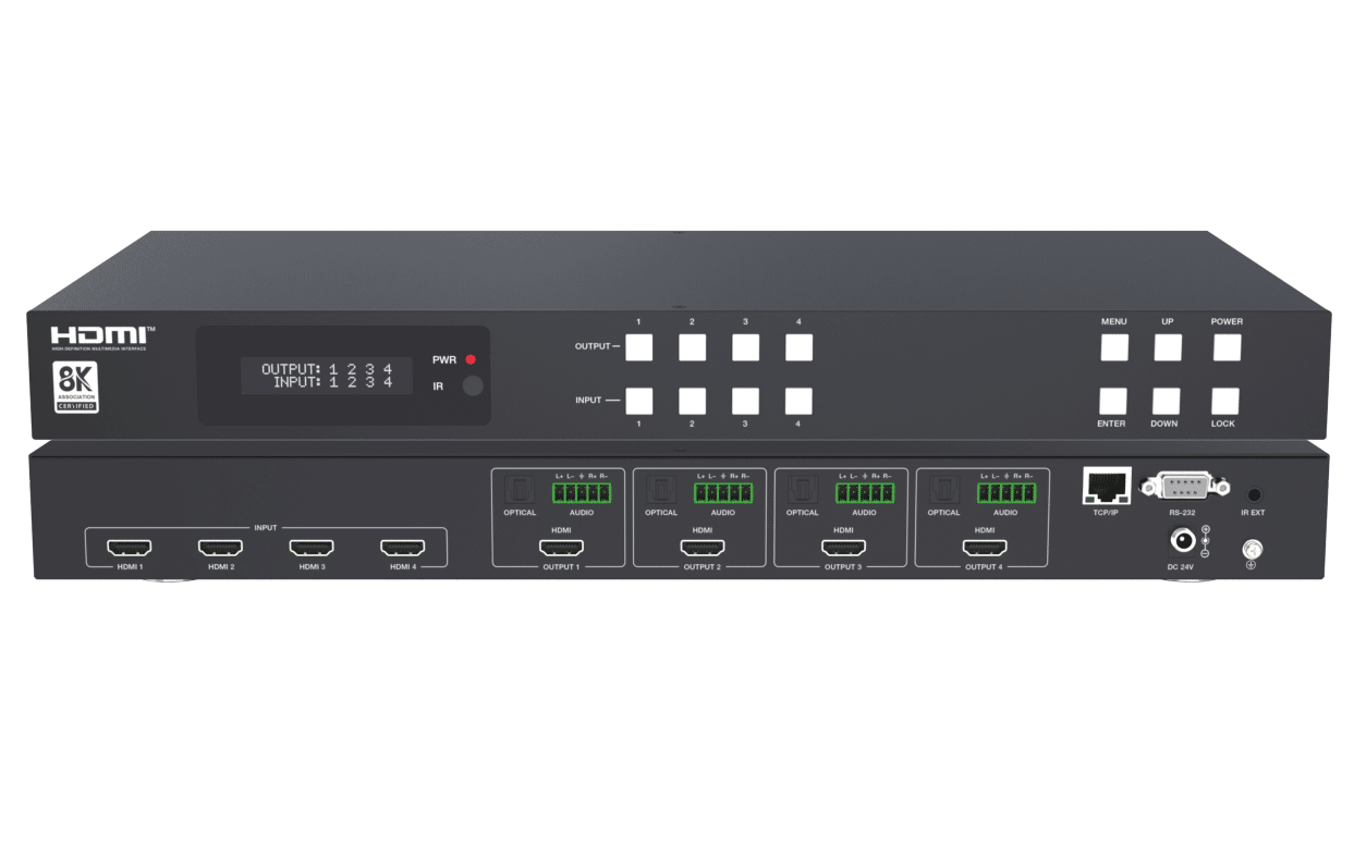2024 new 8k 48gbps 4x4 8x8 hdmi2.1 hdcp2.3 hdmi matrix