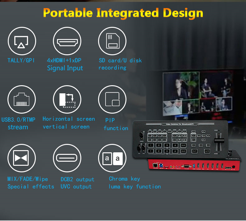 hdmi live stream switcher for church worship mini video switch stream studio