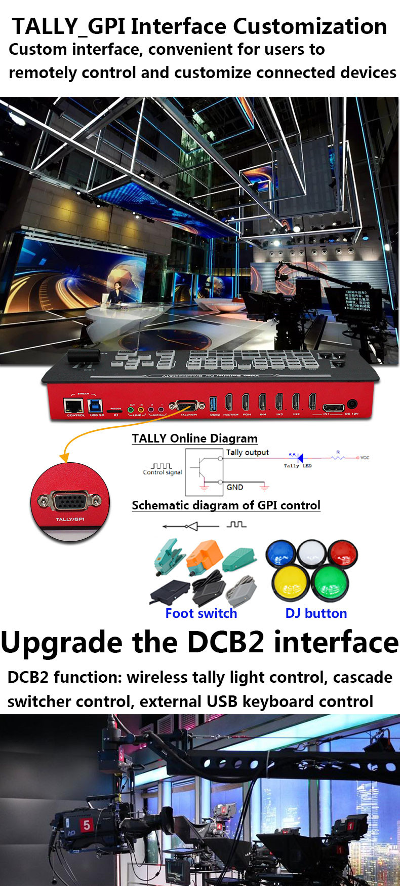 hdmi live stream switcher for church worship mini video switch stream studio