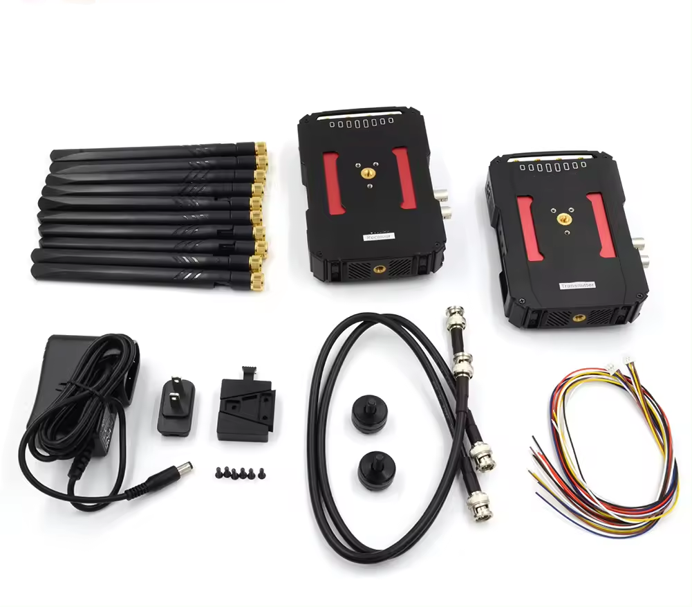 800m/2624ft sdi/hdmi wireless hd video transmission kit with tally & audio wireless system 1080p tally signal return