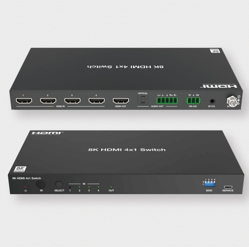2024 8k60 2x1 4x1 switcher with audio de embedding