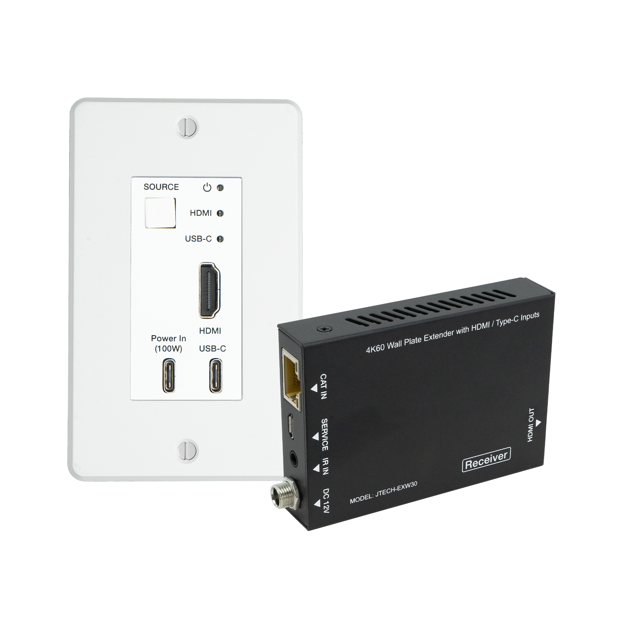 hdmi & usb c uhd 4k wall plate extender