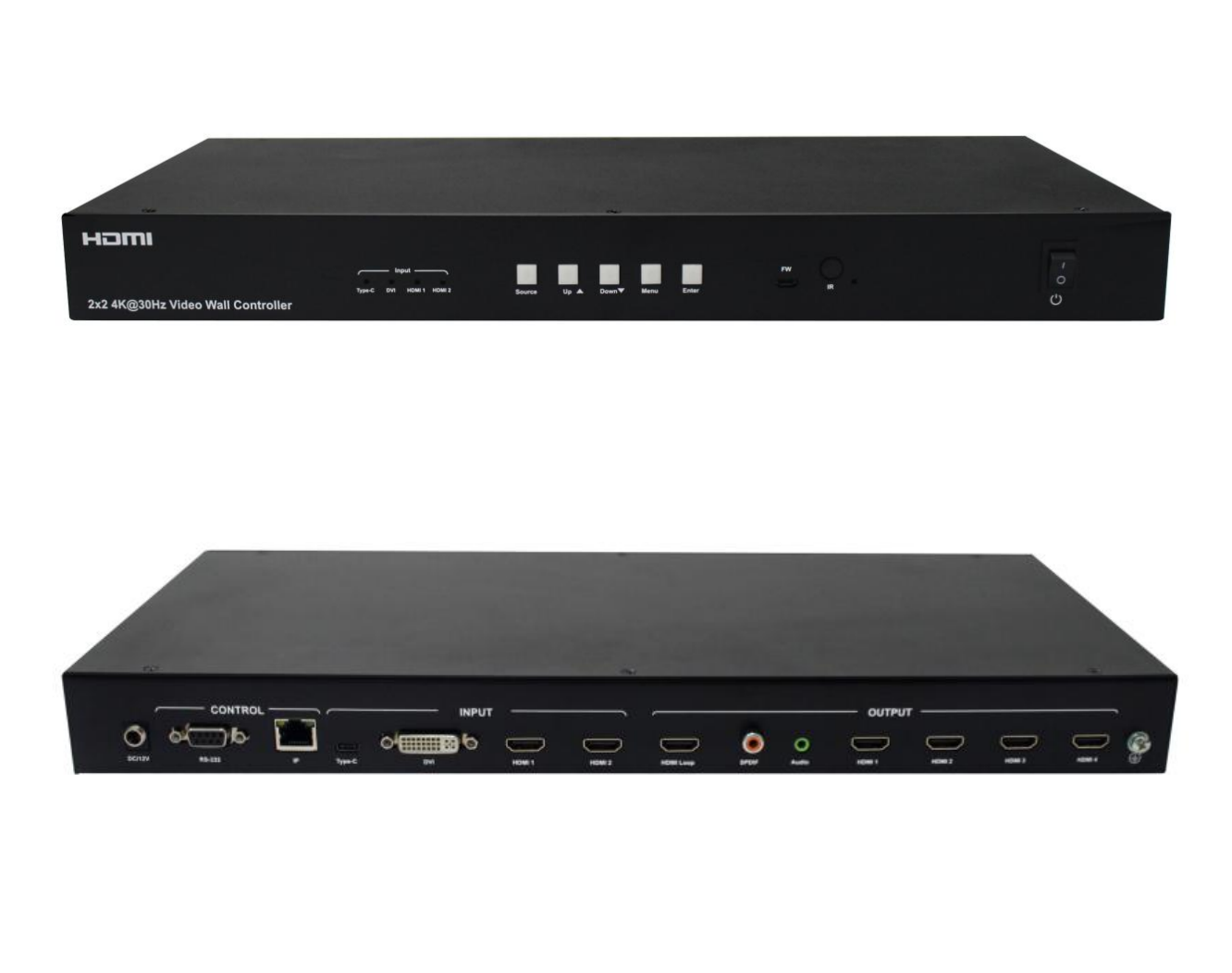 cascade 4k30hz 2x2 video wall controller with usb c input (复制)