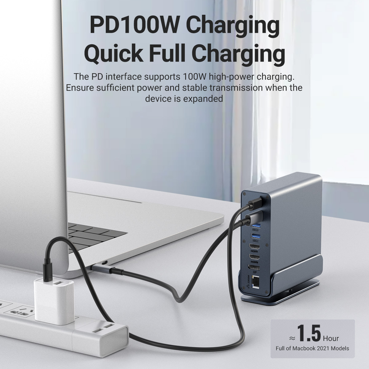 4k60 usb c docking station with dual hdmi,dp,usb