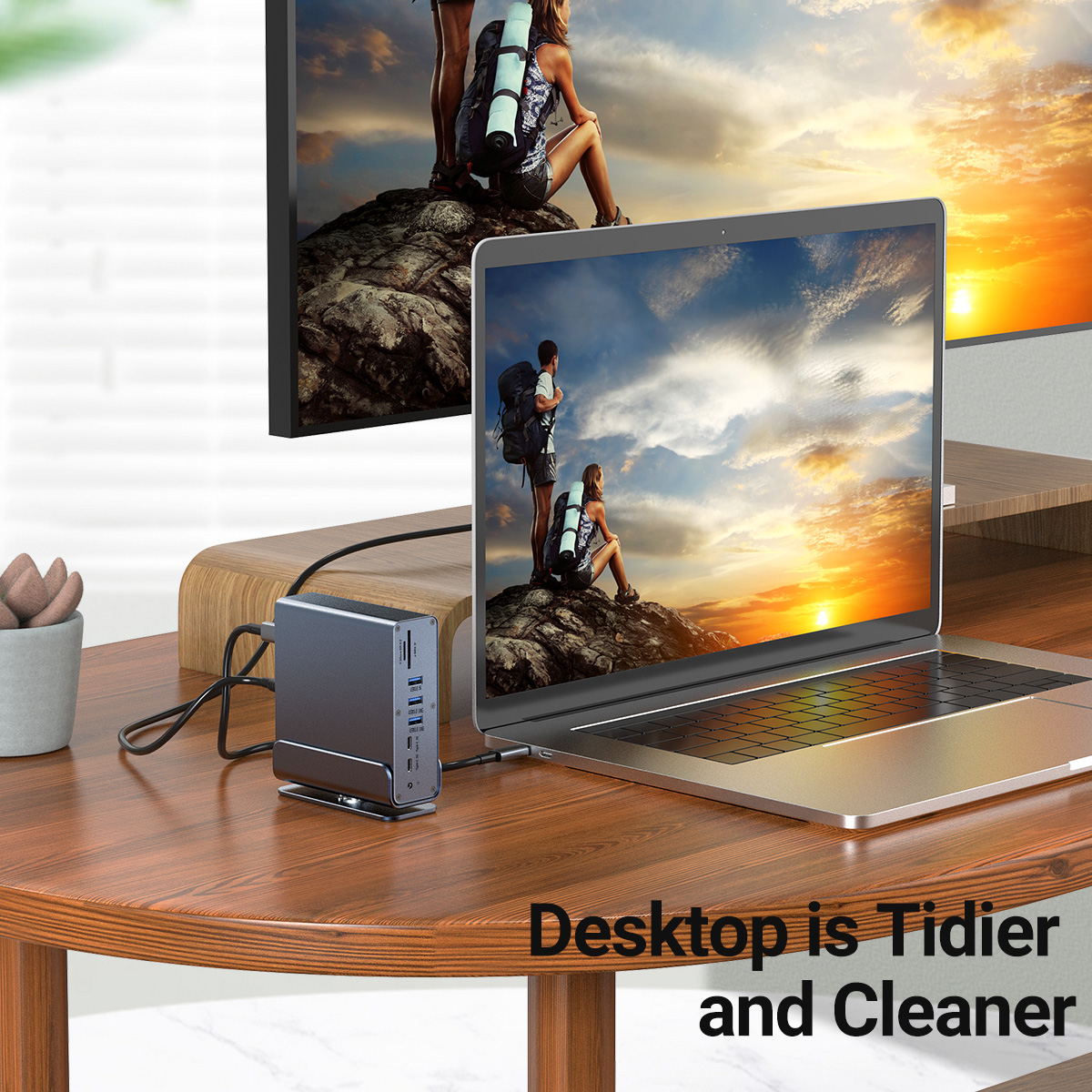 4k60 usb c docking station with dual hdmi,dp,usb
