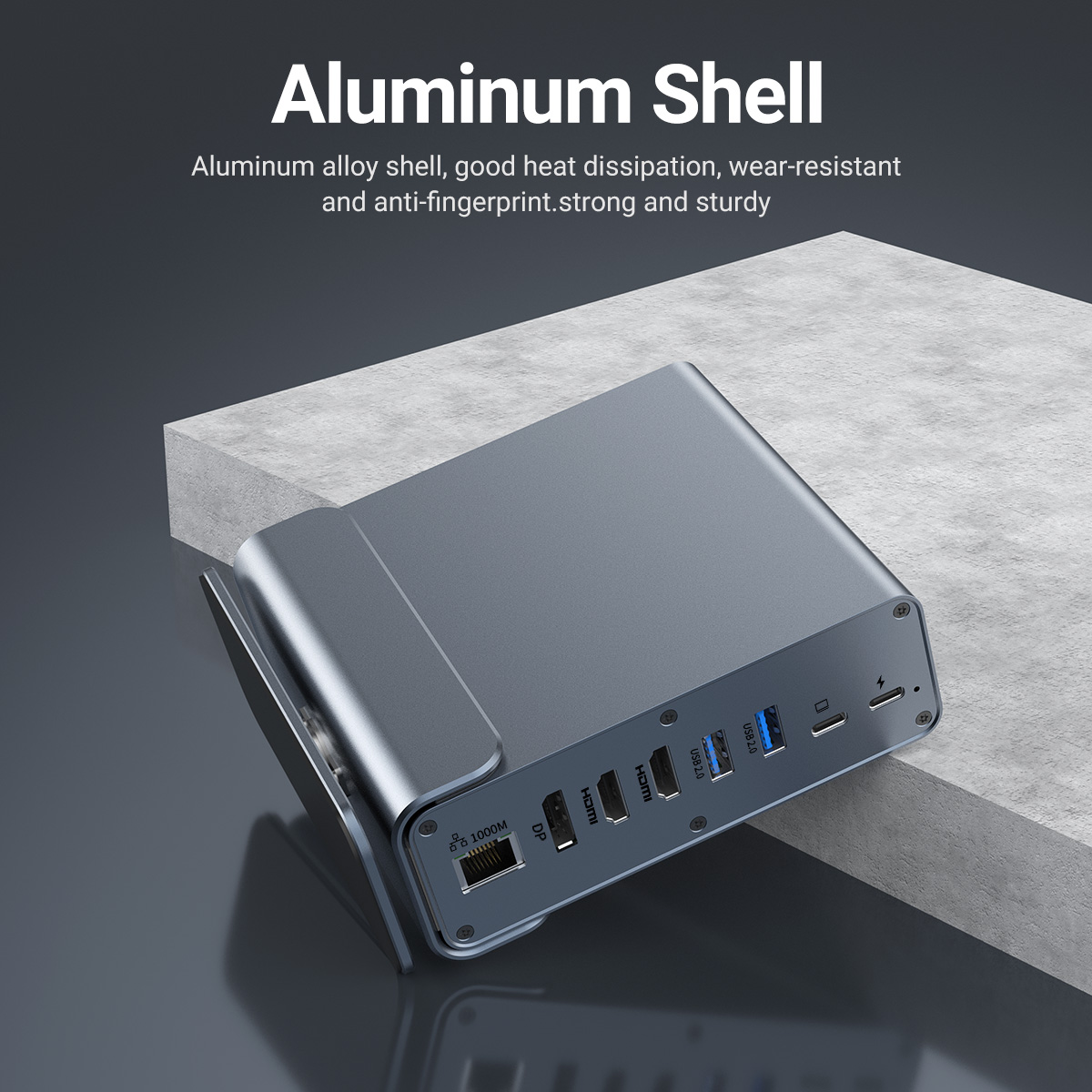 4k60 usb c docking station with dual hdmi,dp,usb