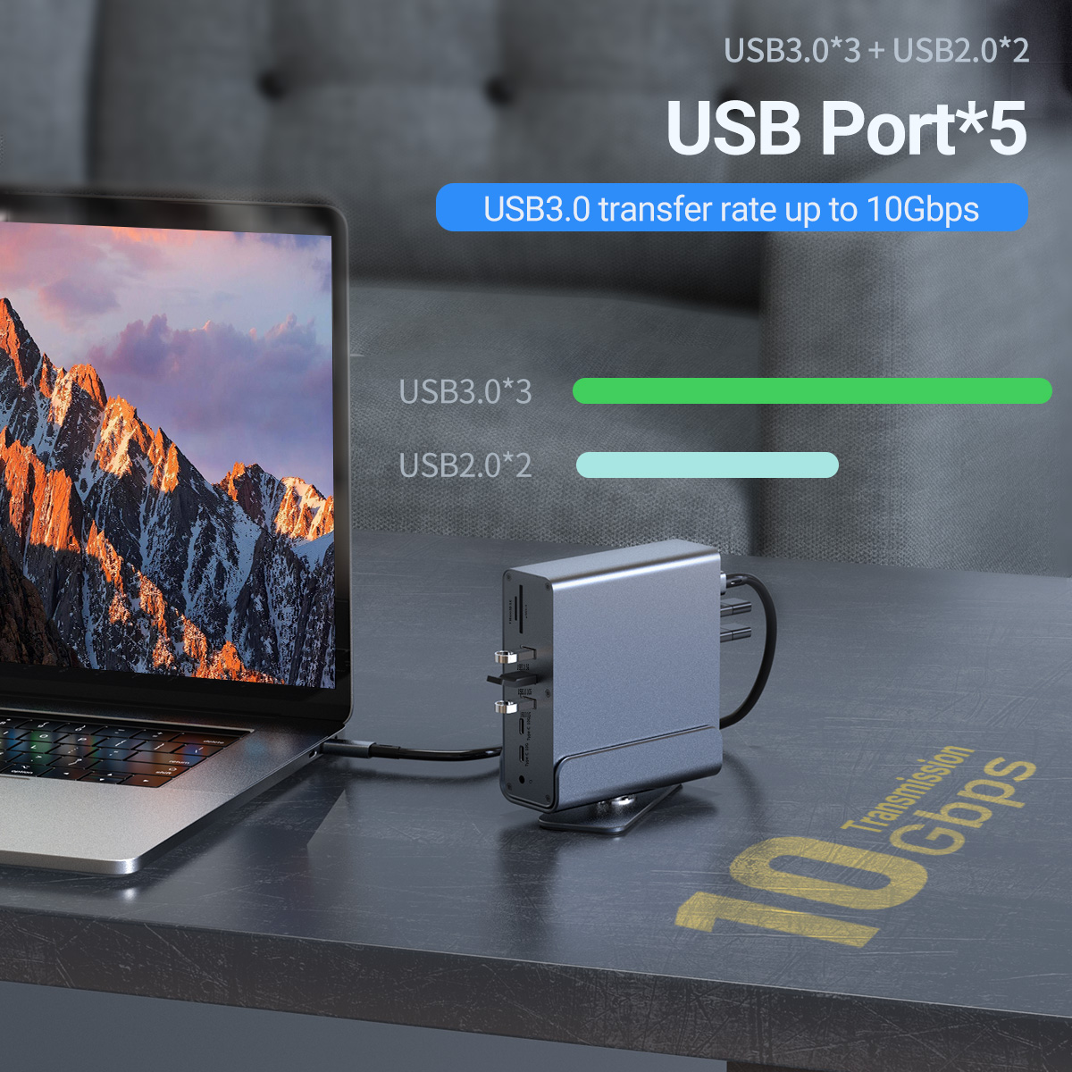 4k60 usb c docking station with dual hdmi,dp,usb