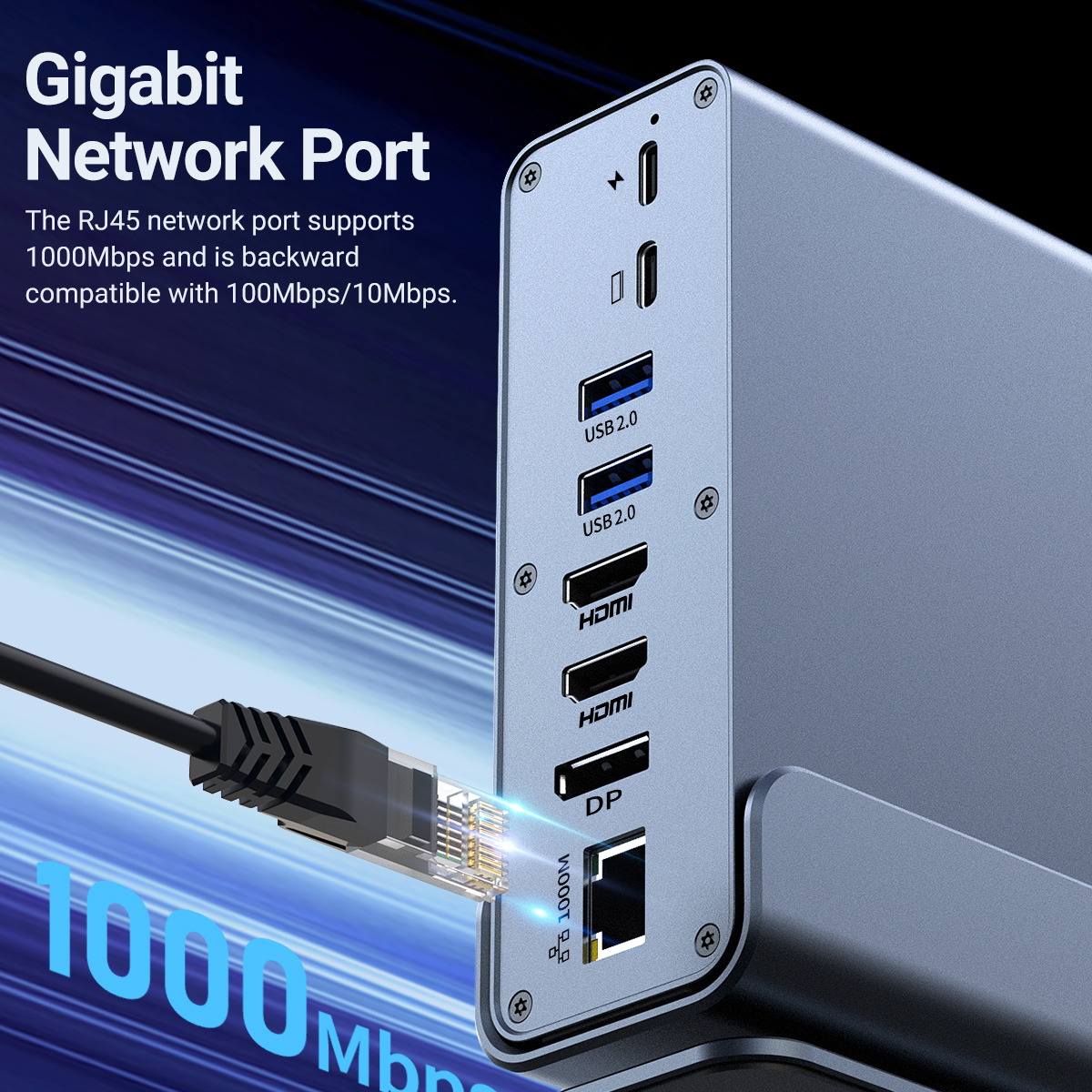 4k60 usb c docking station with dual hdmi,dp,usb