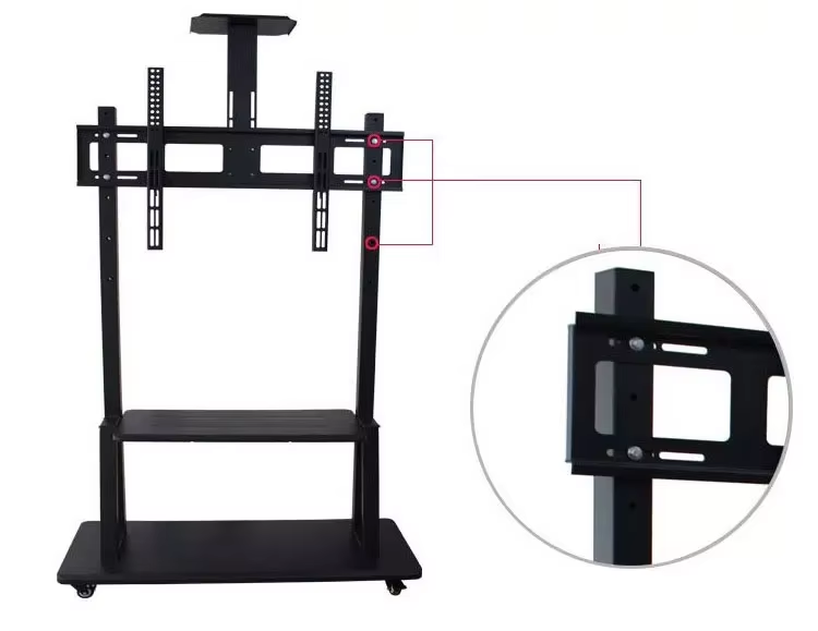 tv mount stand bracket cart interactive lcd and 75 86inch flat panel trolley stand with four legs floor stand