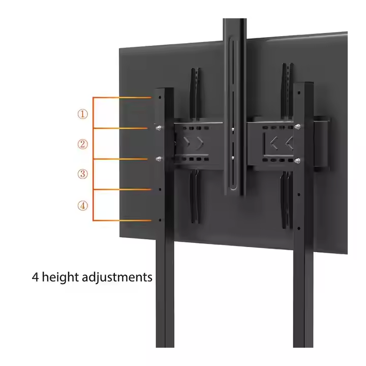 tv mount stand bracket cart interactive lcd and 75 86inch flat panel trolley stand with four legs floor stand