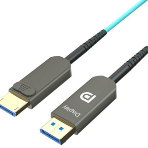 8k displayport 1.4 100% pure fiber optical fiber cable w/detachable mpo fiber extenders