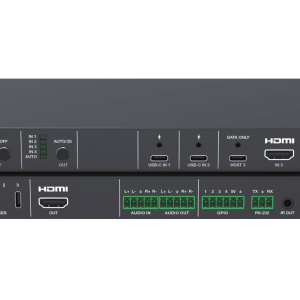 new 4k60hz hdmi usb c kvm switch 4x1 rs232 control huddle room switch