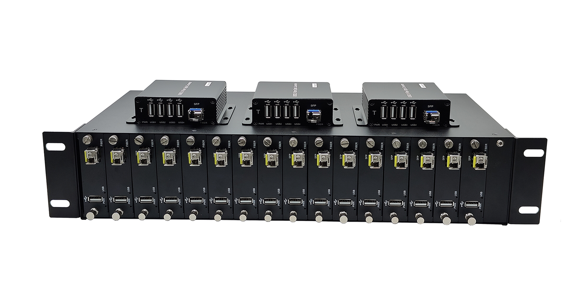 4 ports usb 3.0 2.0 fiber extender up to 20km over one core optical fiber cable