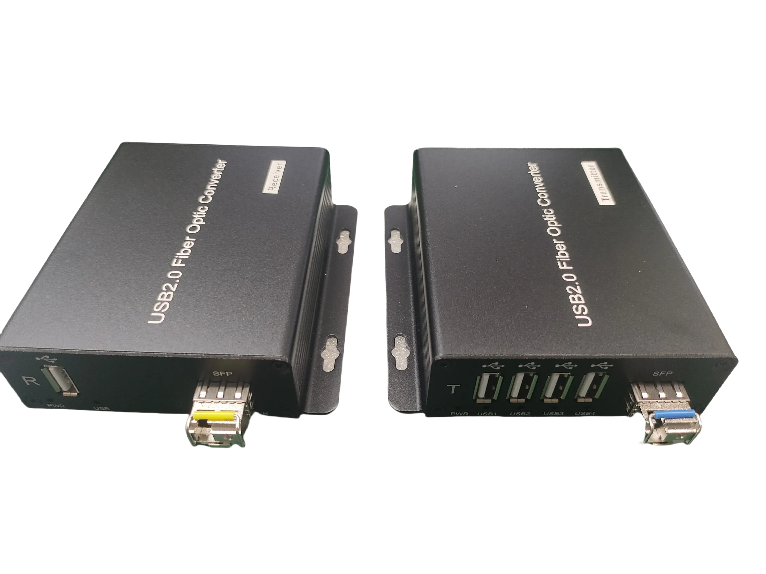 4 ports usb 3.0 2.0 fiber extender up to 20km over one core optical fiber cable