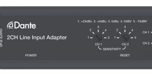 dante 2channel analog to digital dante