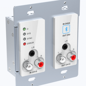bluetooth dante 4x3 wallplate with api, rename bluetooth id,3.5mm audio