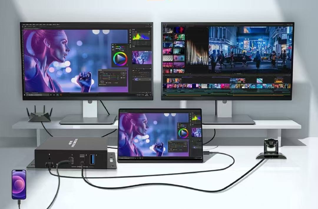 4k60 4:4:4 5gbps usb c 3.2 docking station with hdmi 100w pd edid hdcp2.3