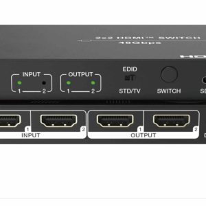 hdmi 2.1 48gbps 8k60hz hdr hdmi switch 2x1 1x2 2x2 switch splitter with remote controller,cec,power supply (复制)