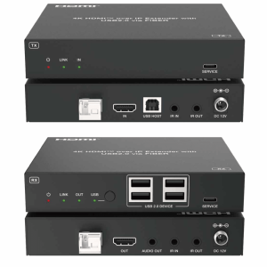 new hdmi 2.1 fiber extender 8k@60hz sfp lc 300m multi mode fiber,support 4*usb 2.0 on rx end (复制)