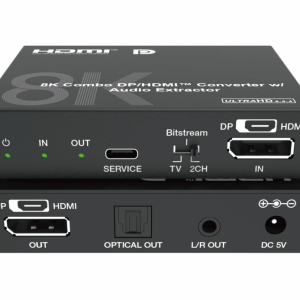 8k30 combo dp/hdmi converter with audio extractor
