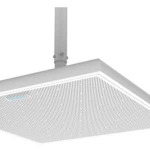 dante ceiling microphone with usb c, 129 microphone array, capable of handling up to 17 pa zones and 33 pickup zones